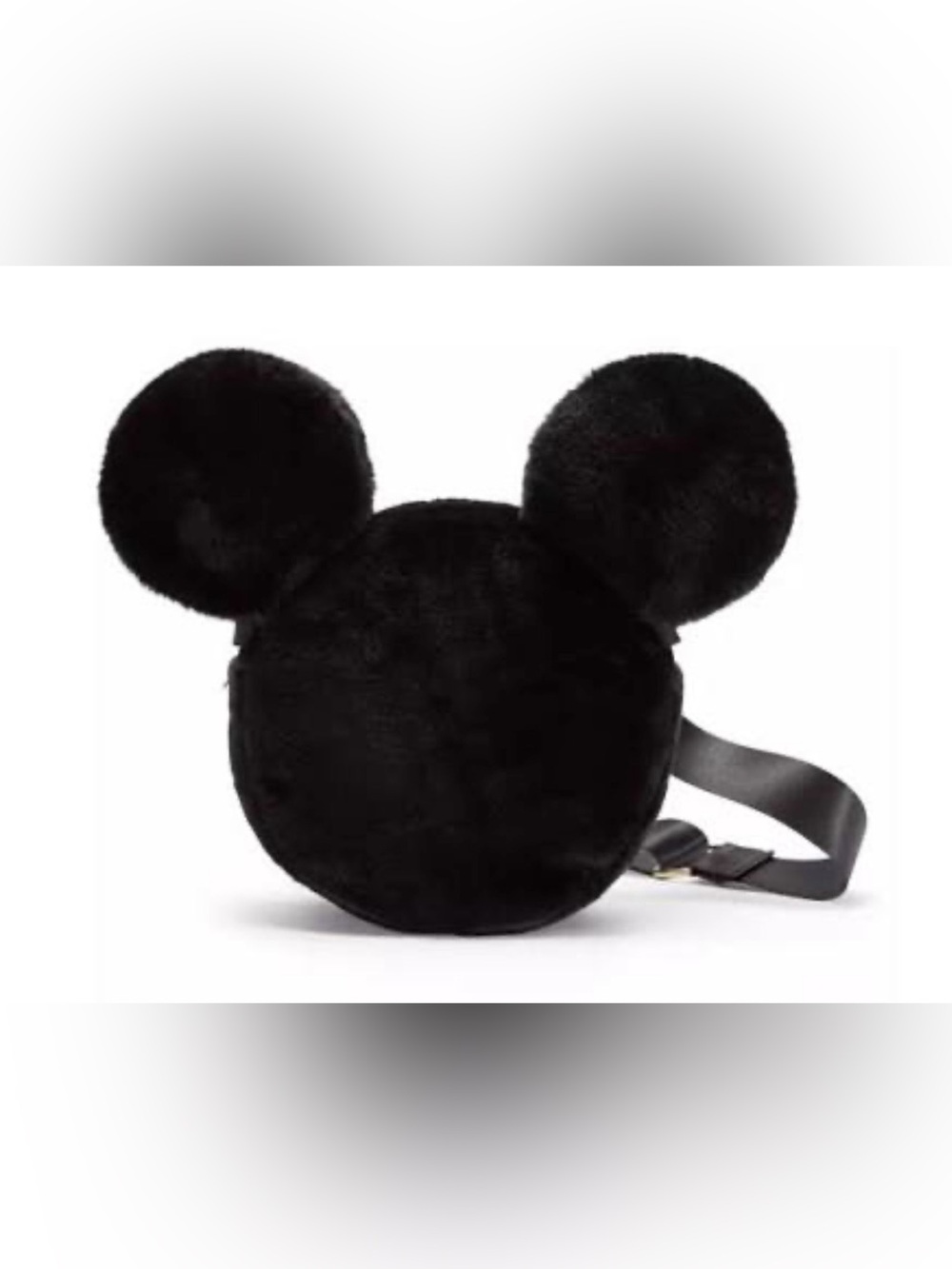 Plush Black Mickey Crossbody Bag